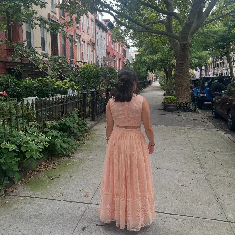 Peach Lehenga for Indian Wedding - Picture 8 of 16